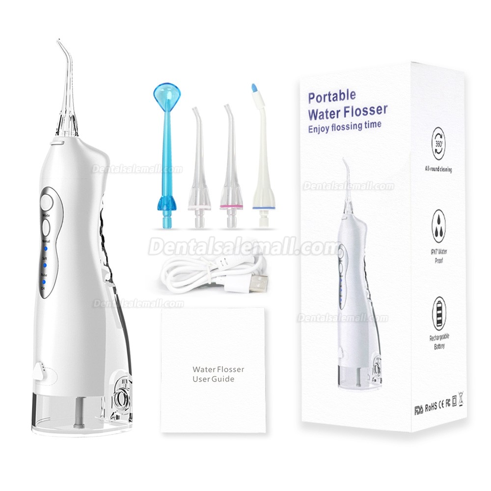 Portable Oral Irrigator USB Rechargeable Dental Water Jet Water Tank Waterproof Travel Family